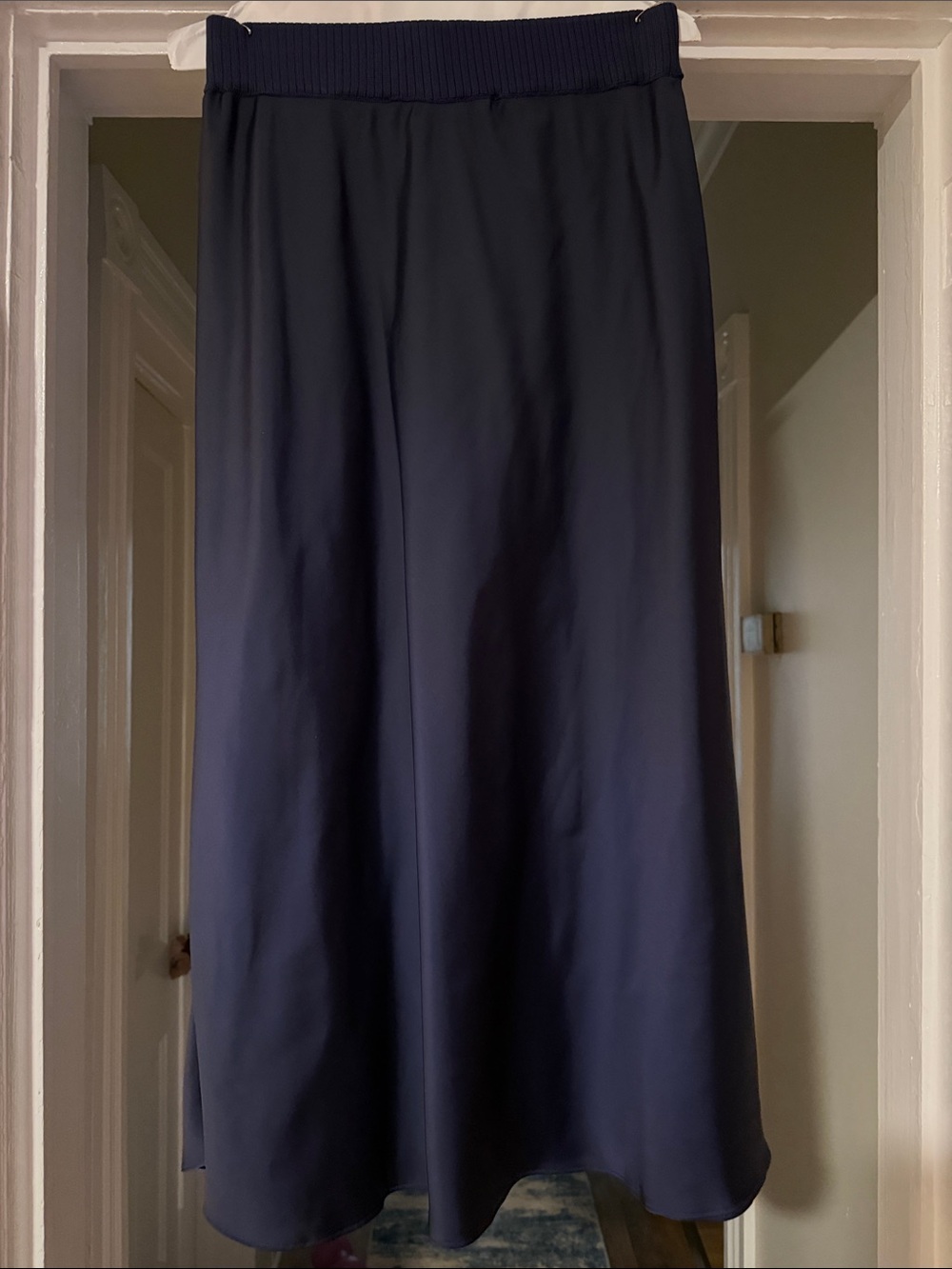 Club Monaco Navy Maxi Skirt with Elastic Waistband